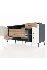 Kronos Konsol 4 Raflı 3 Çekmeceli 2 Kapaklı 176x59x83 - S610M022V15C