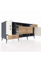 Kronos Konsol 4 Raflı 3 Çekmeceli 2 Kapaklı 176x59x83 - S610M022V15C