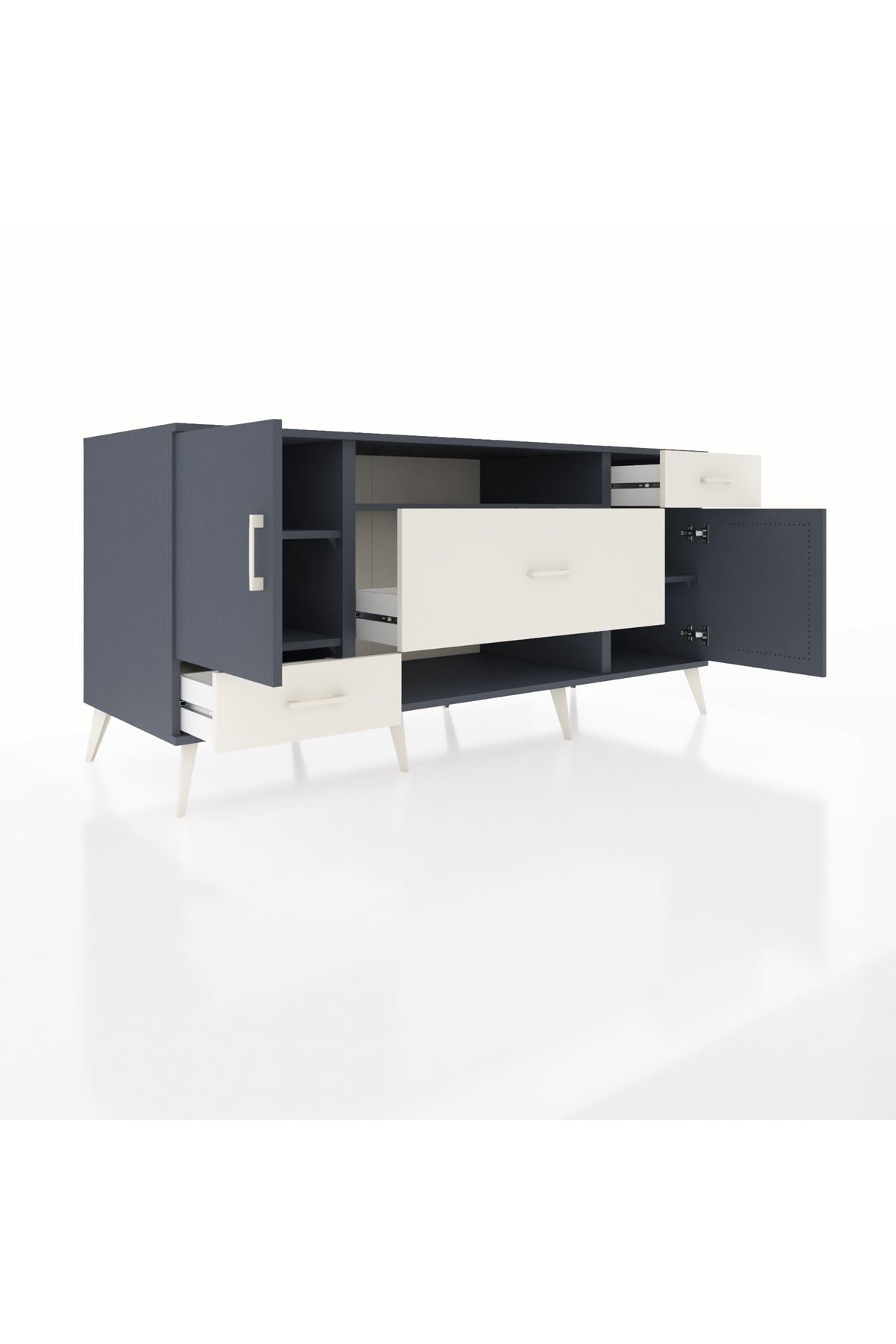 Kronos Konsol 4 Raflı 3 Çekmeceli 2 Kapaklı 176x59x83 - S610M022V16C