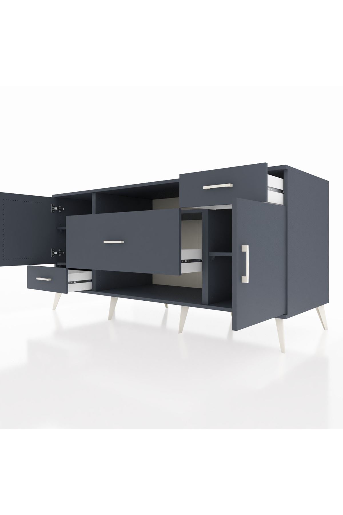 Kronos Konsol 4 Raflı 3 Çekmeceli 2 Kapaklı 176x59x83 - S610M022V17C