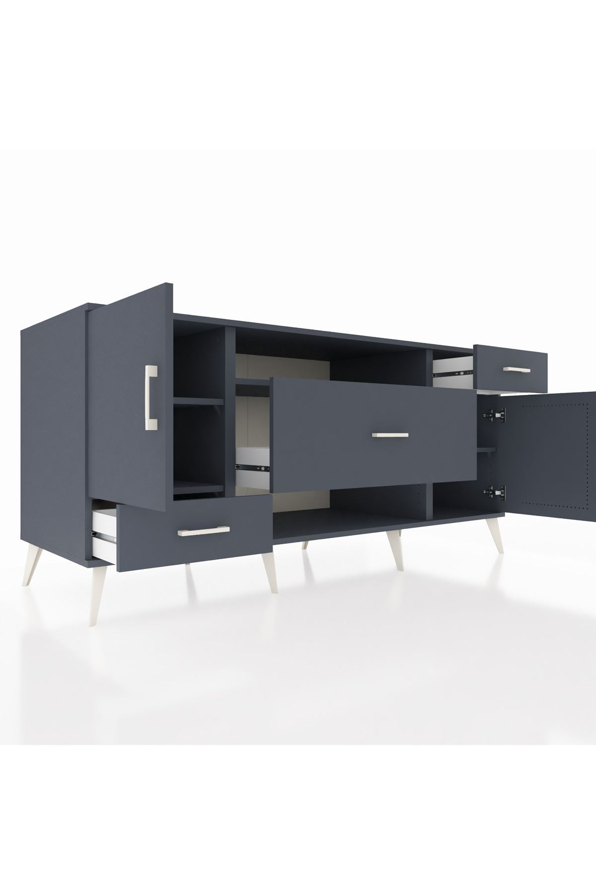 Kronos Konsol 4 Raflı 3 Çekmeceli 2 Kapaklı 176x59x83 - S610M022V17C