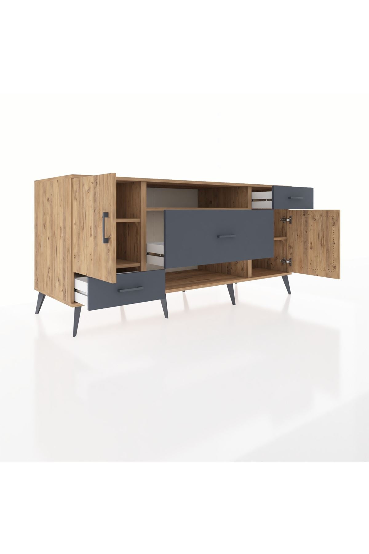 Kronos Konsol 4 Raflı 3 Çekmeceli 2 Kapaklı 176x59x83 - S610M022V20C