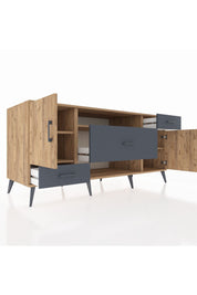 Kronos Konsol 4 Raflı 3 Çekmeceli 2 Kapaklı 176x59x83 - S610M022V20C