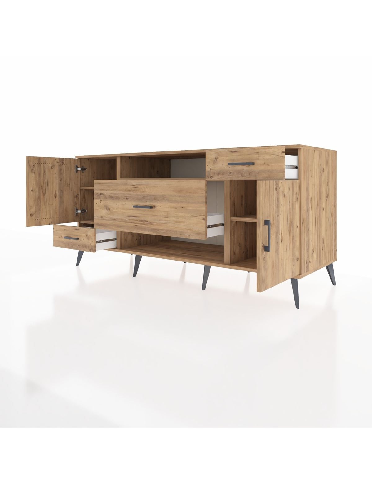 Kronos Konsol 4 Raflı 3 Çekmeceli 2 Kapaklı 176x59x83 - S610M022V21C