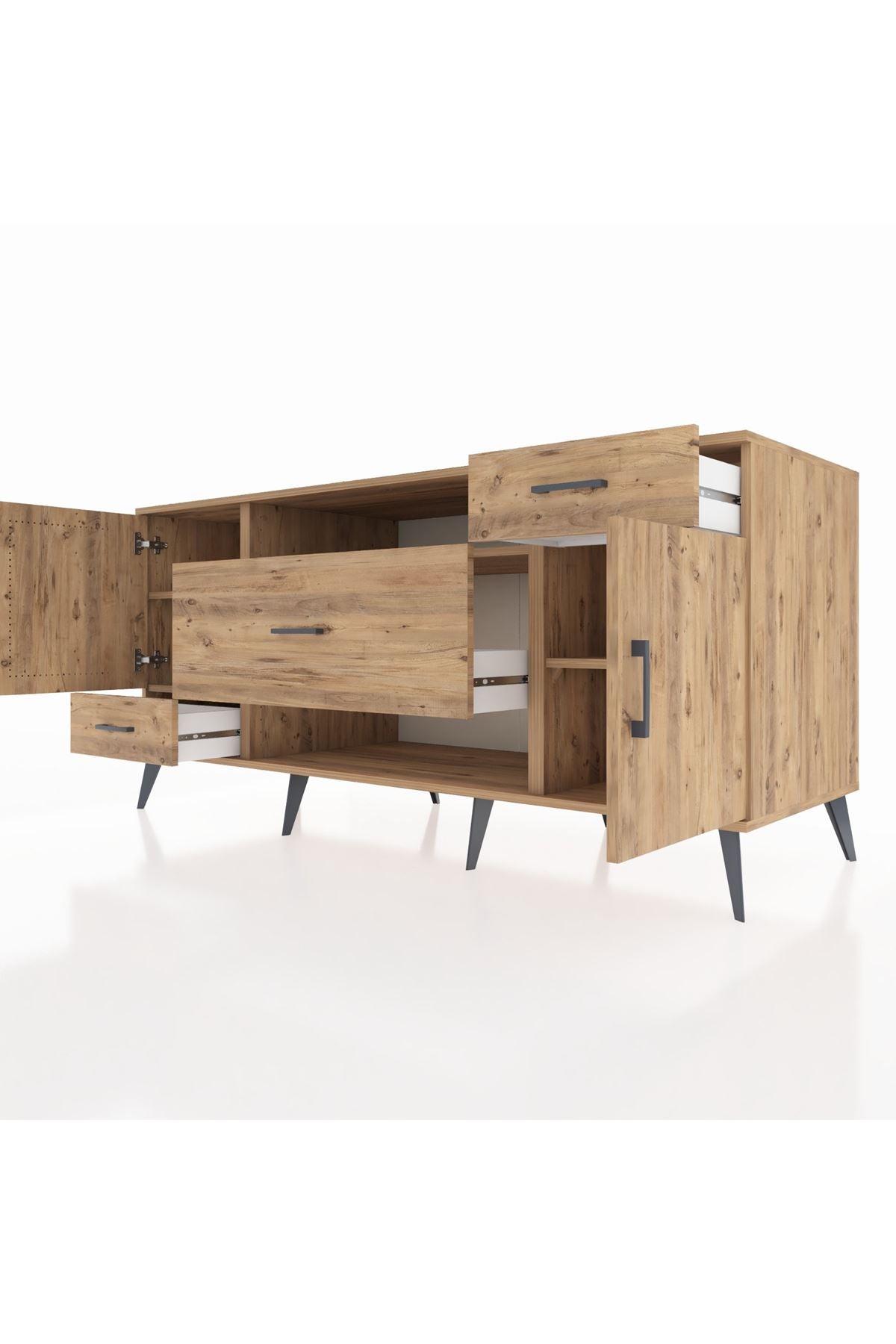 Kronos Konsol 4 Raflı 3 Çekmeceli 2 Kapaklı 176x59x83 - S610M022V21C