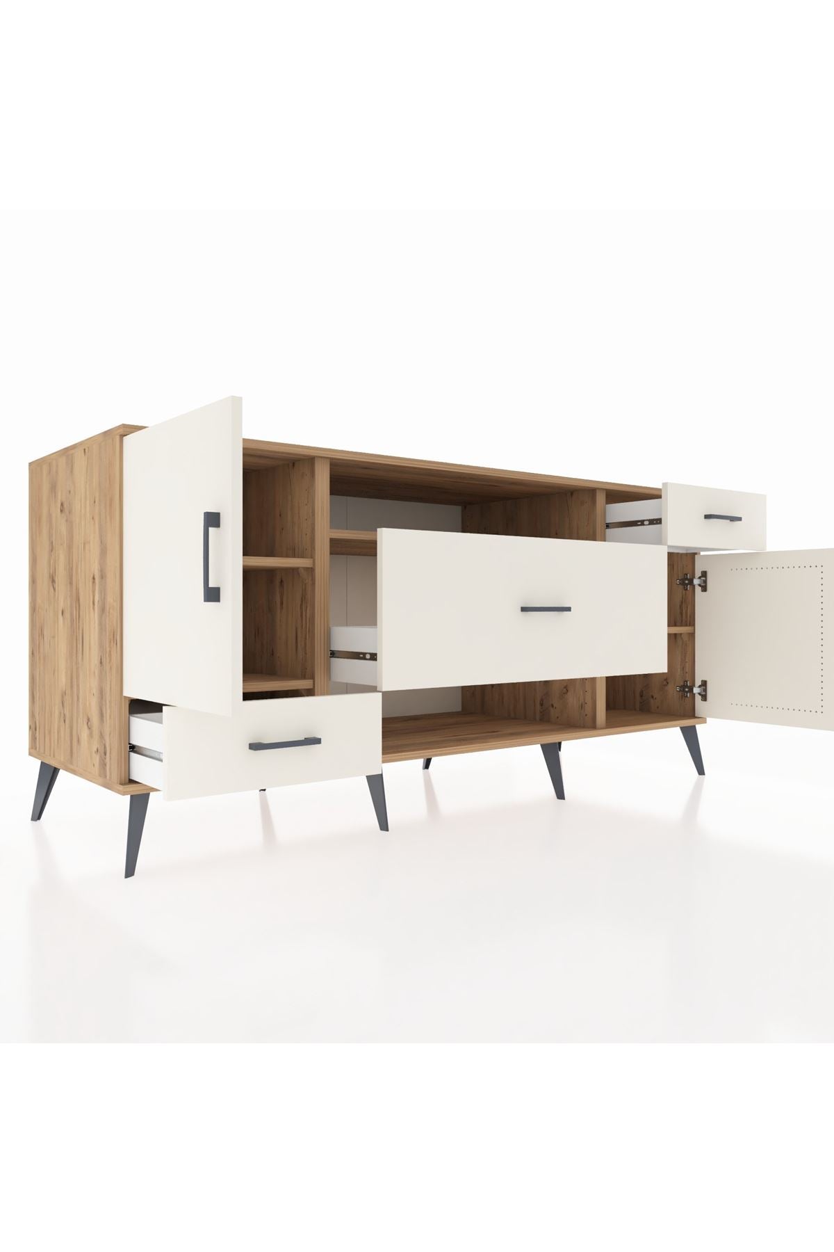 Kronos Konsol 4 Raflı 3 Çekmeceli 2 Kapaklı 176x59x83 - S610M022V22C