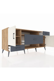 Kronos Konsol 4 Raflı 3 Çekmeceli 2 Kapaklı 176x59x83 - S610M022V23C