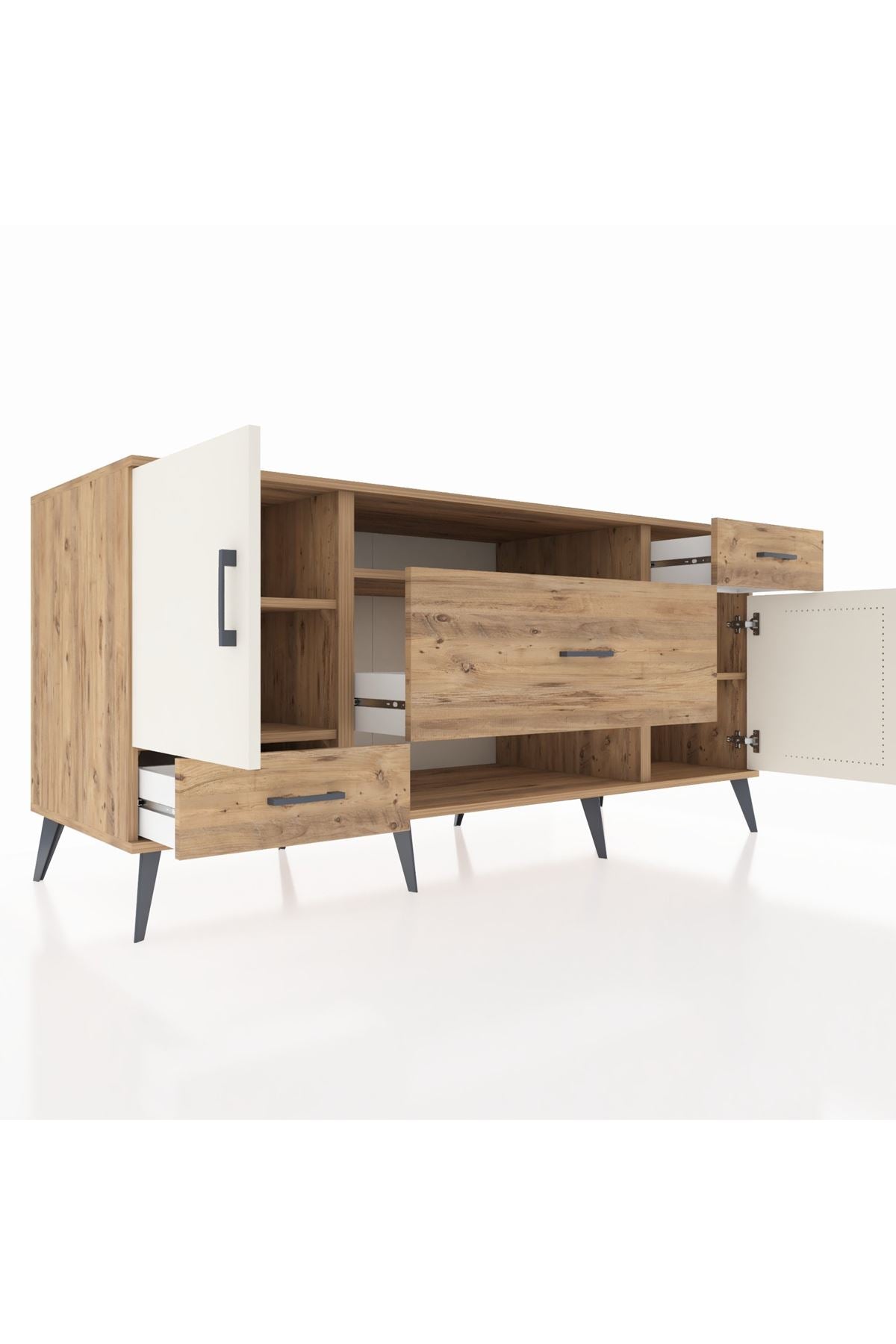 Kronos Konsol 4 Raflı 3 Çekmeceli 2 Kapaklı 176x59x83 - S610M022V24C