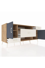 Kronos Konsol 4 Raflı 3 Çekmeceli 2 Kapaklı 176x59x83 - S610M022V25C