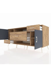 Kronos Konsol 4 Raflı 3 Çekmeceli 2 Kapaklı 176x59x83 - S610M022V27C