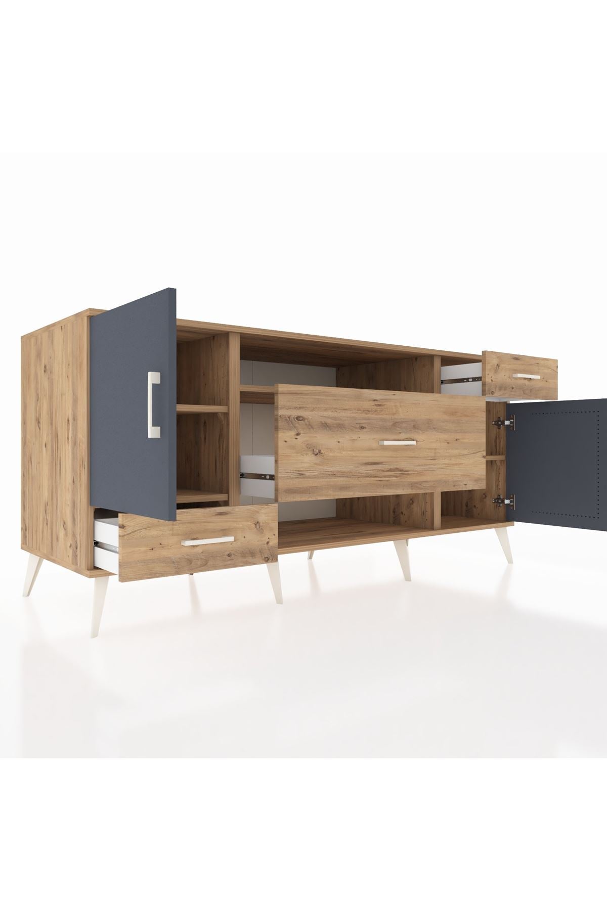 Kronos Konsol 4 Raflı 3 Çekmeceli 2 Kapaklı 176x59x83 - S610M022V27C