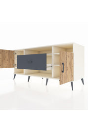 Kronos Konsol 5 Raflı Tek Çekmeceli 2 Kapaklı 176x59x83 - S610M023V02C