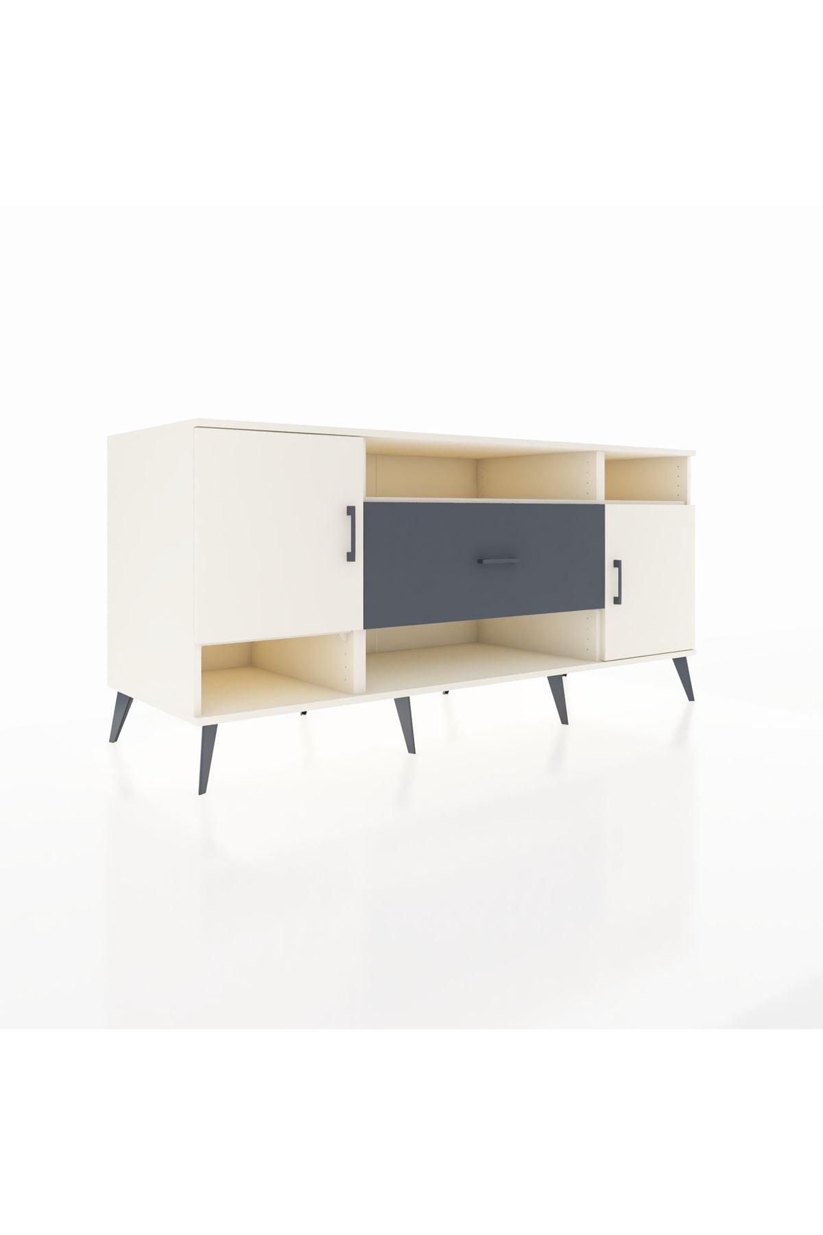 Kronos Konsol 5 Raflı Tek Çekmeceli 2 Kapaklı 176x59x83 - S610M023V05C