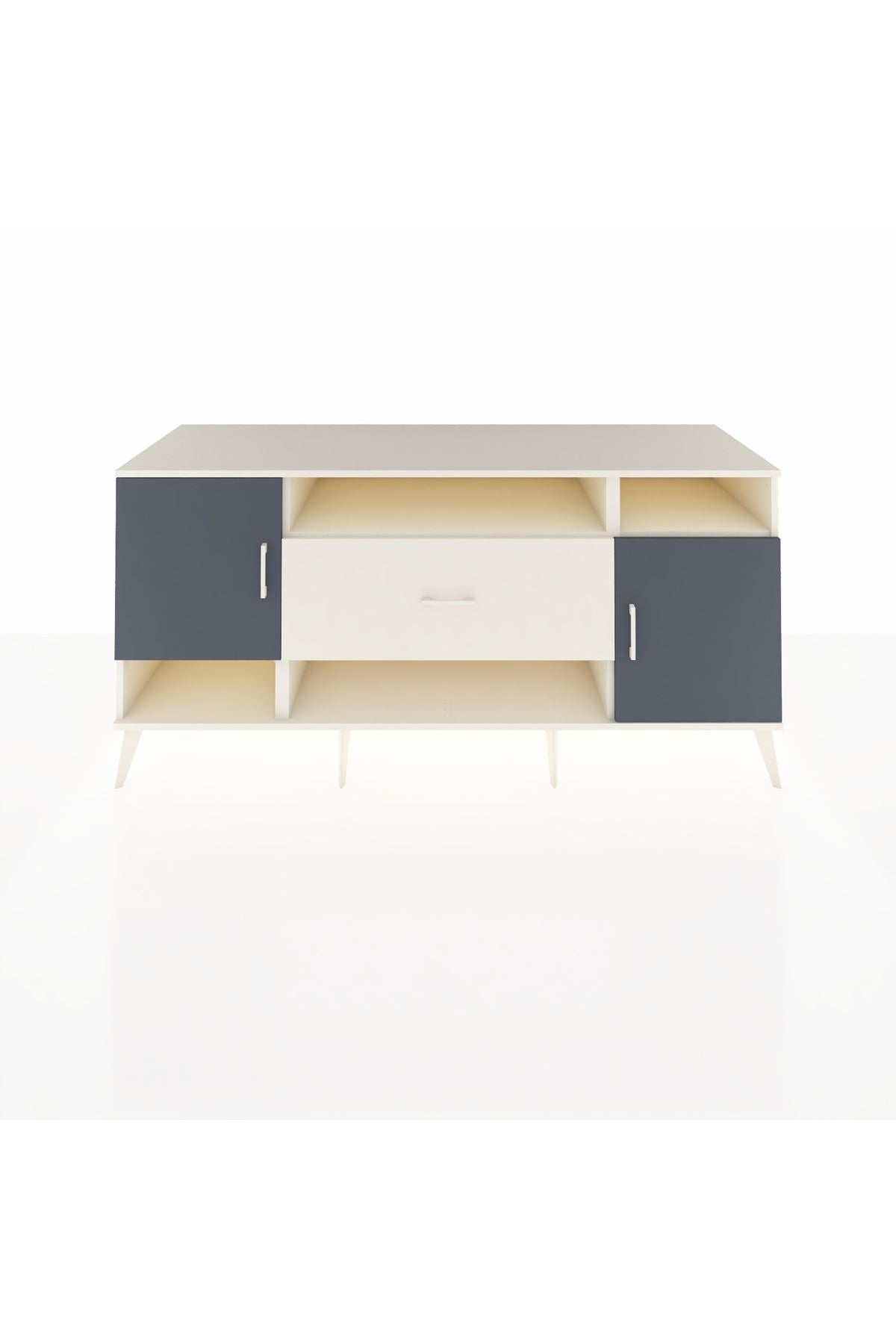 Kronos Konsol 5 Raflı Tek Çekmeceli 2 Kapaklı 176x59x83 - S610M023V07C