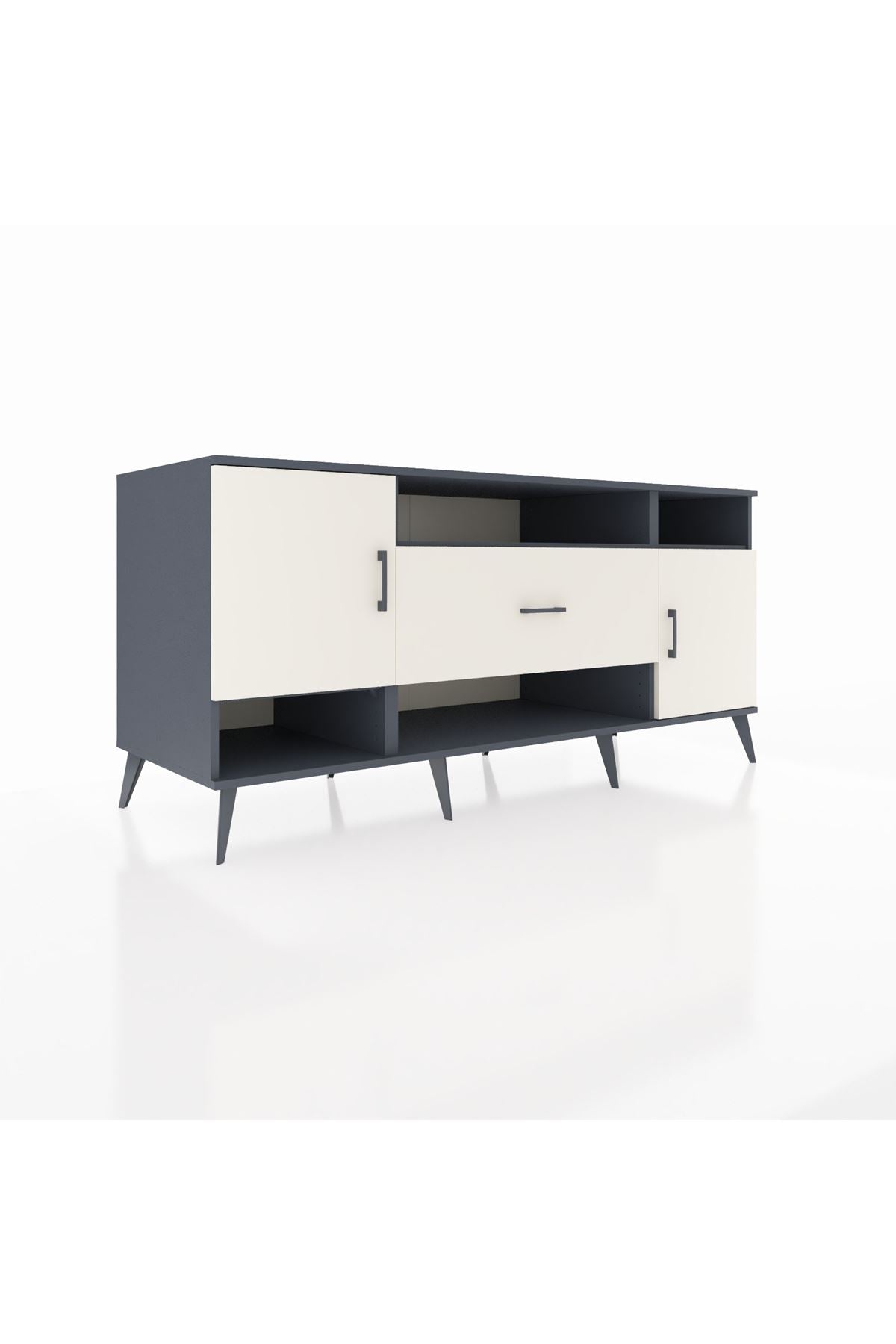 Kronos Konsol 5 Raflı Tek Çekmeceli 2 Kapaklı 176x59x83 - S610M023V13C