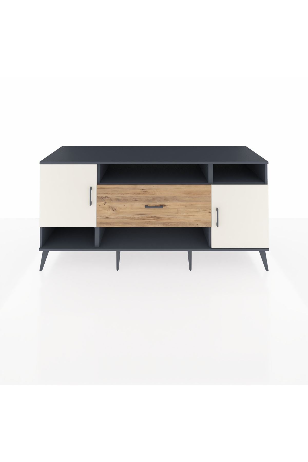 Kronos Konsol 5 Raflı Tek Çekmeceli 2 Kapaklı 176x59x83 - S610M023V15C