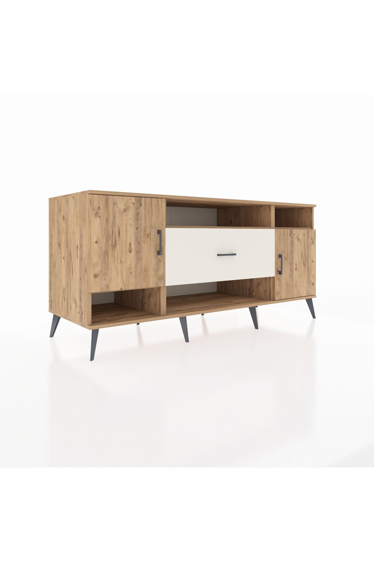 Kronos Konsol 5 Raflı Tek Çekmeceli 2 Kapaklı 176x59x83 - S610M023V19C