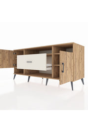 Kronos Konsol 5 Raflı Tek Çekmeceli 2 Kapaklı 176x59x83 - S610M023V19C