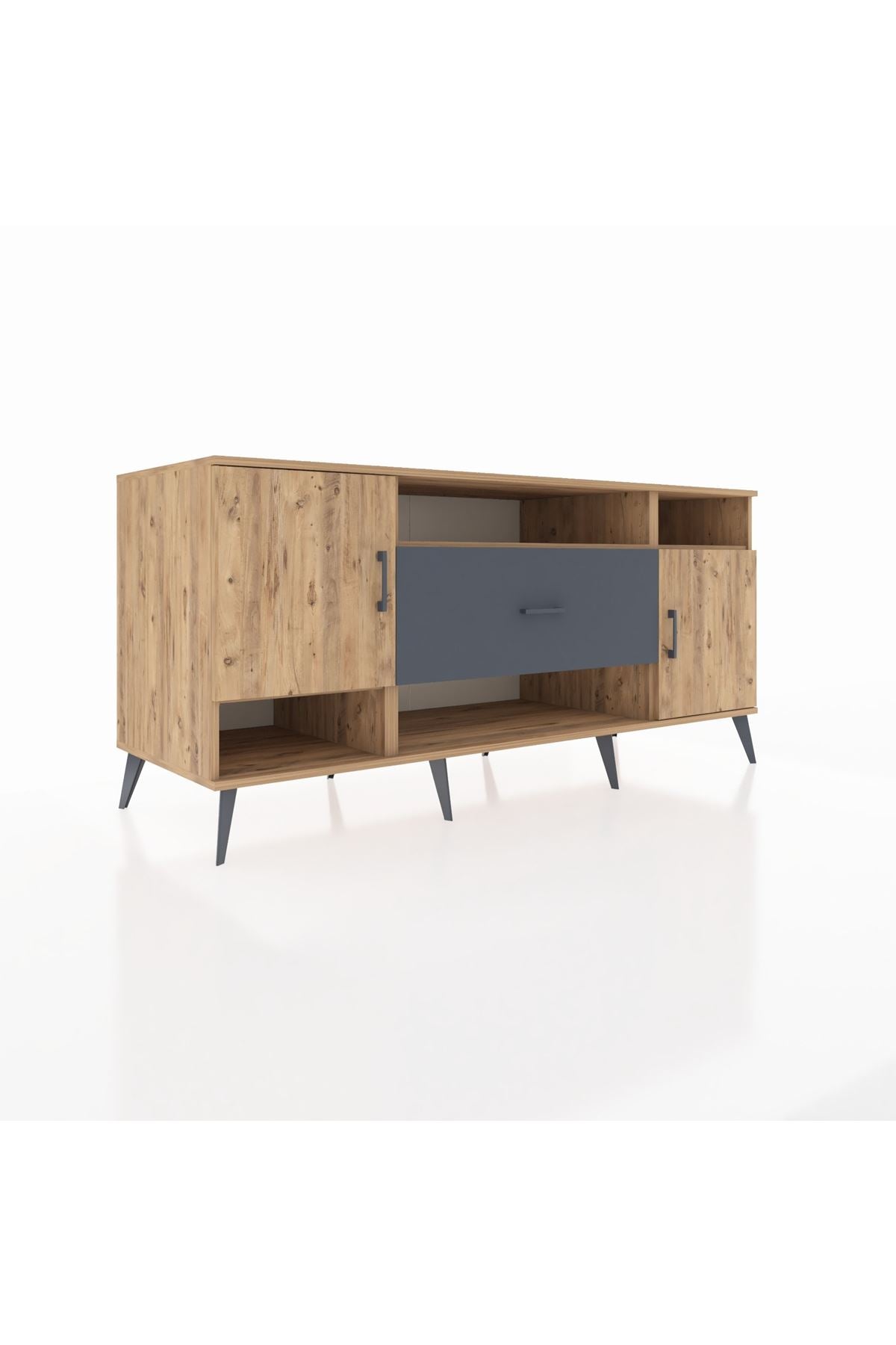 Kronos Konsol 5 Raflı Tek Çekmeceli 2 Kapaklı 176x59x83 - S610M023V20C