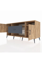 Kronos Konsol 5 Raflı Tek Çekmeceli 2 Kapaklı 176x59x83 - S610M023V20C