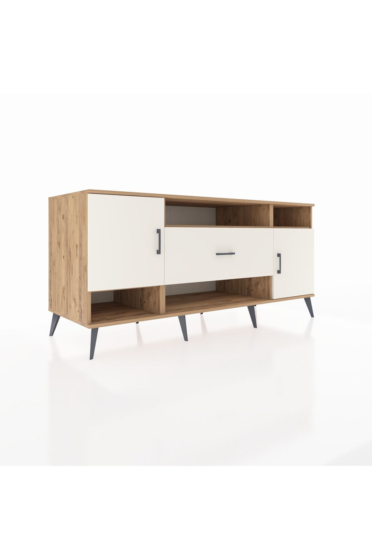 Kronos Konsol 5 Raflı Tek Çekmeceli 2 Kapaklı 176x59x83 - S610M023V22C