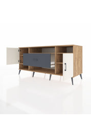 Kronos Konsol 5 Raflı Tek Çekmeceli 2 Kapaklı 176x59x83 - S610M023V23C