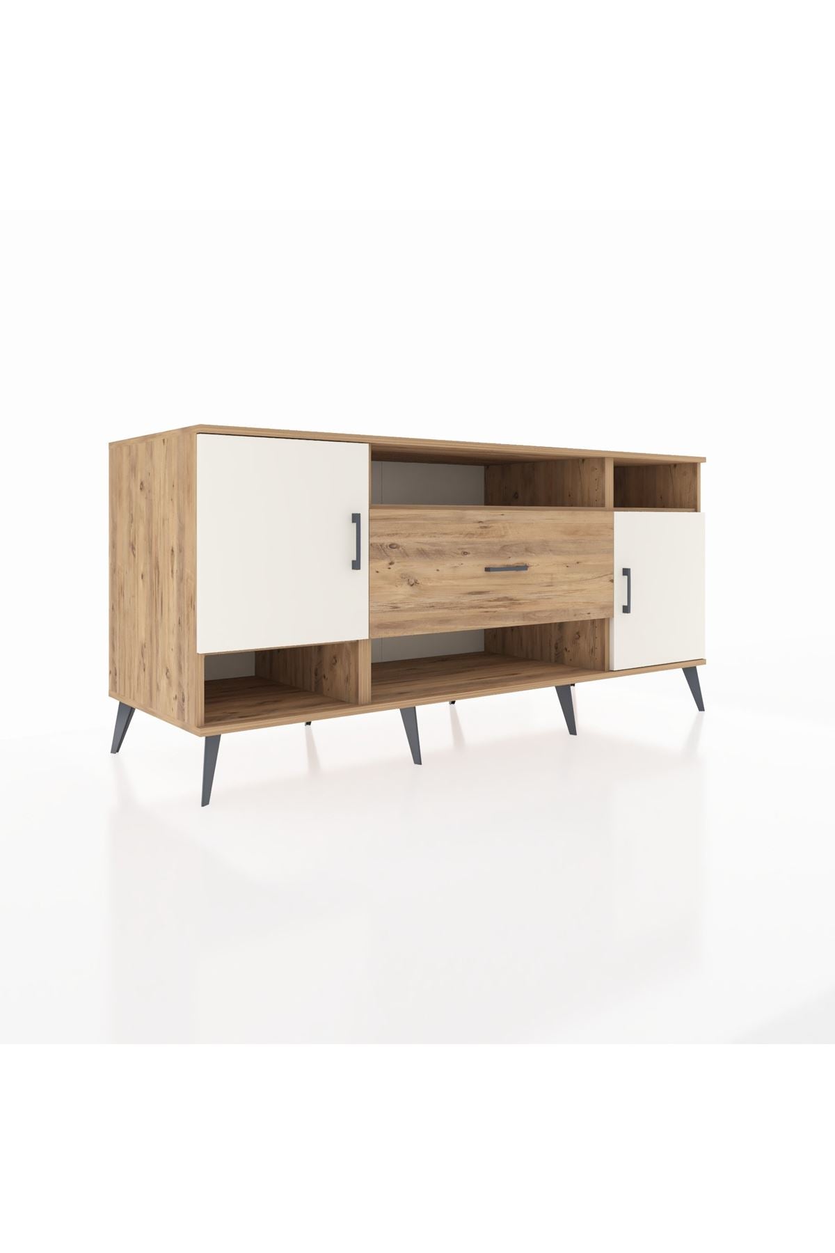 Kronos Konsol 5 Raflı Tek Çekmeceli 2 Kapaklı 176x59x83 - S610M023V24C