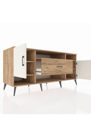 Kronos Konsol 5 Raflı Tek Çekmeceli 2 Kapaklı 176x59x83 - S610M023V24C