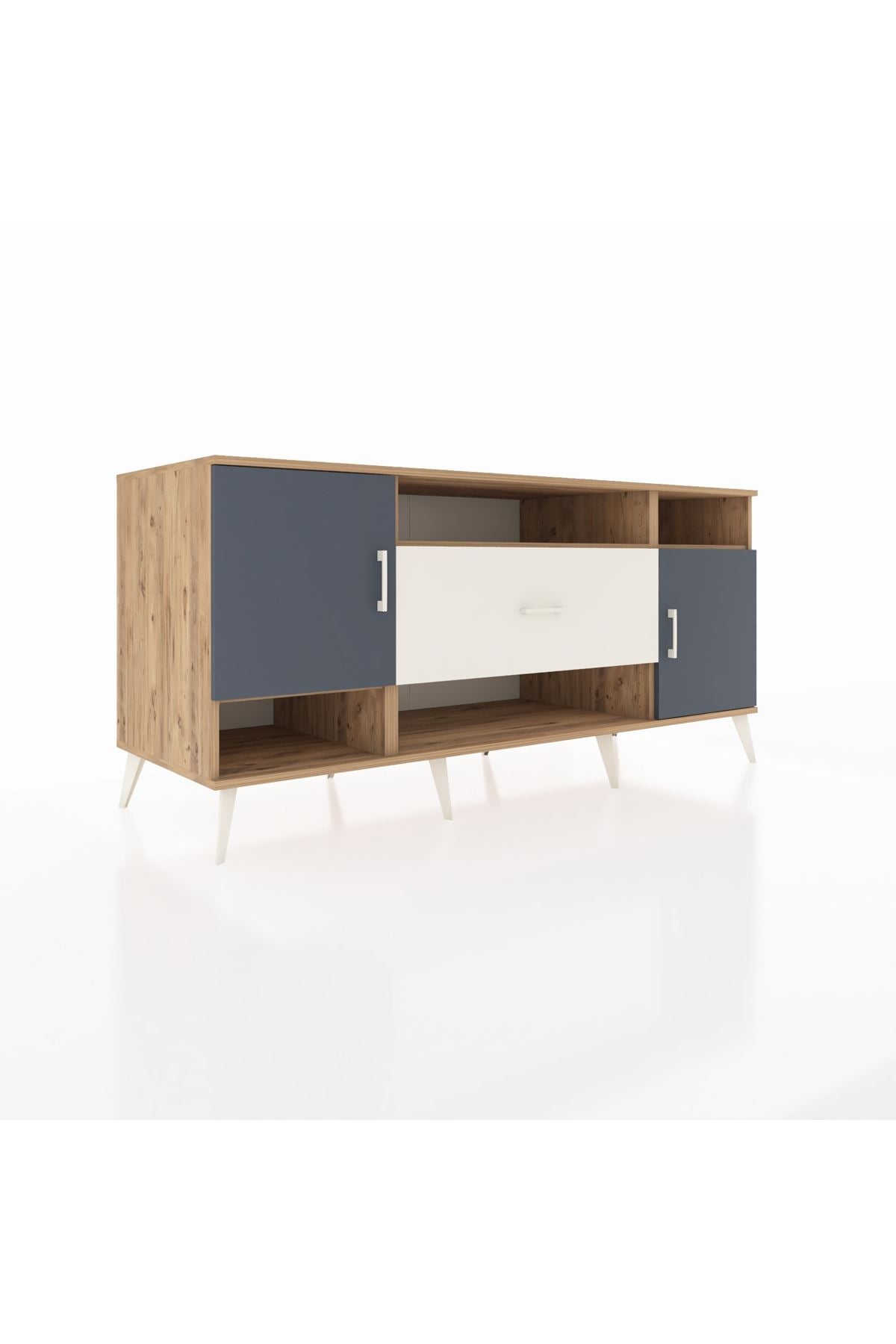 Kronos Konsol 5 Raflı Tek Çekmeceli 2 Kapaklı 176x59x83 - S610M023V25C