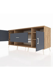 Kronos Konsol 5 Raflı Tek Çekmeceli 2 Kapaklı 176x59x83 - S610M023V26C