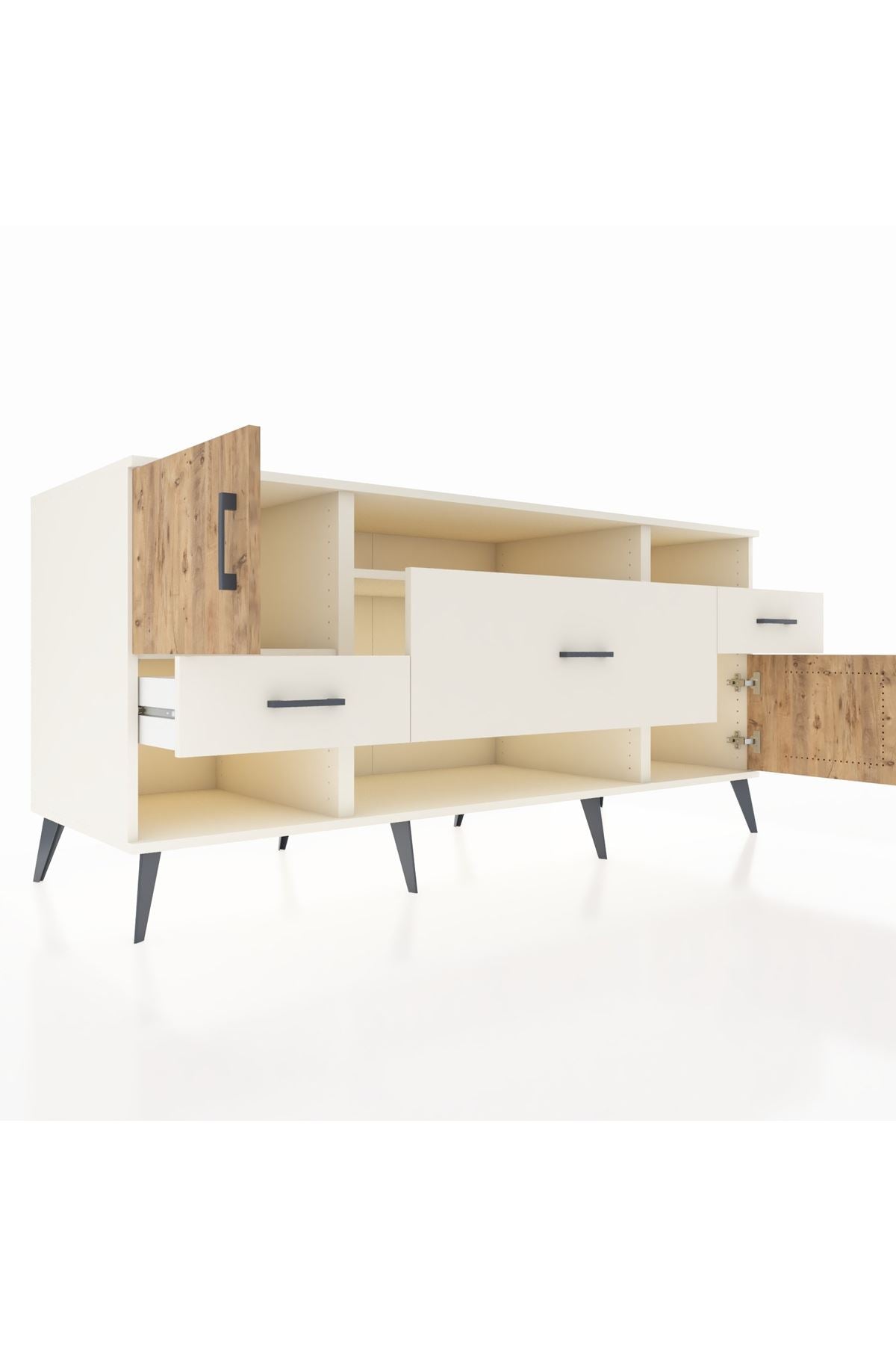 Kronos Konsol 3 Raflı 3 Çekmeceli 2 Kapaklı 176x59x83 - S610M024V01C