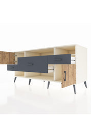 Kronos Konsol 3 Raflı 3 Çekmeceli 2 Kapaklı 176x59x83 - S610M024V02C