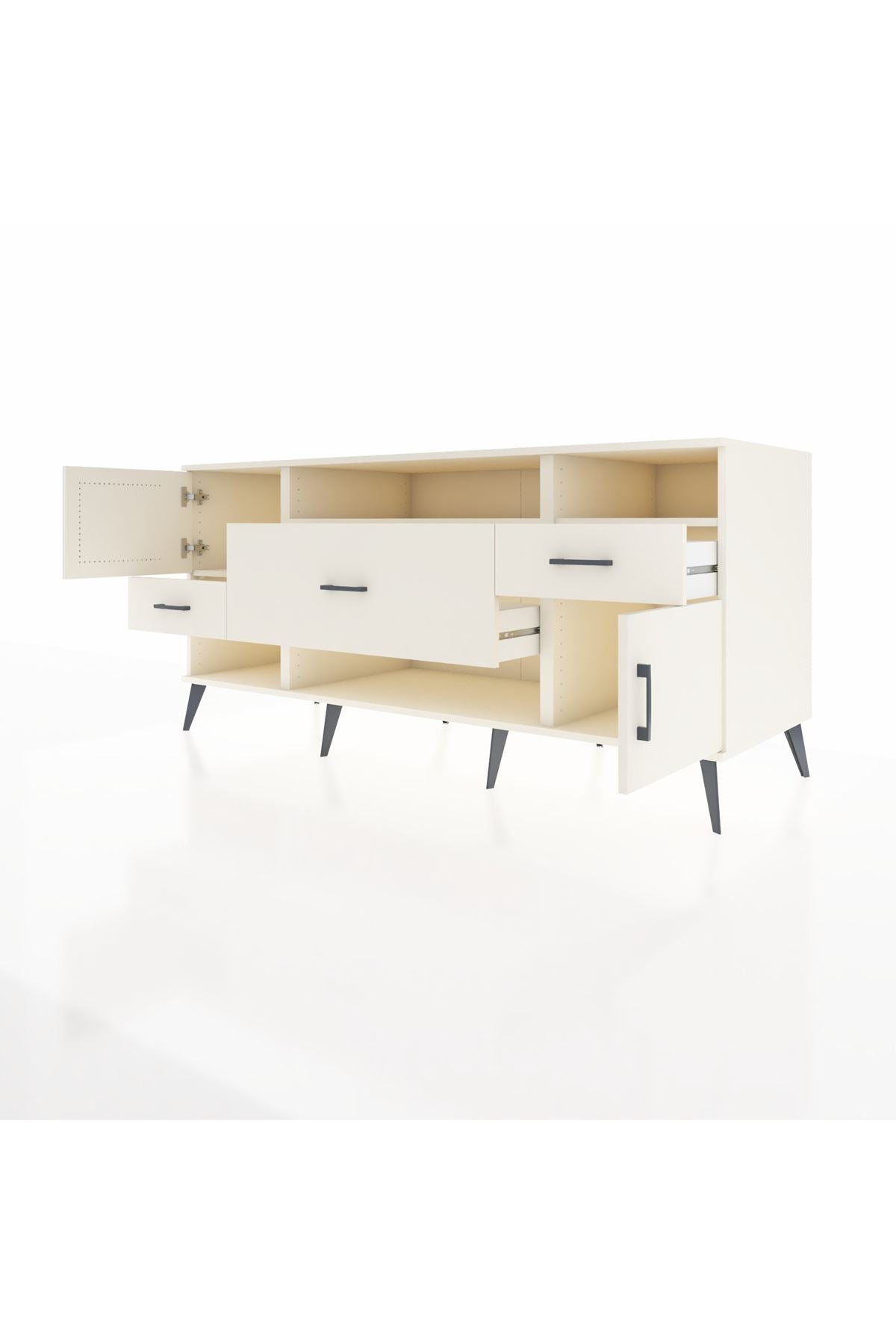 Kronos Konsol 3 Raflı 3 Çekmeceli 2 Kapaklı 176x59x83 - S610M024V04C