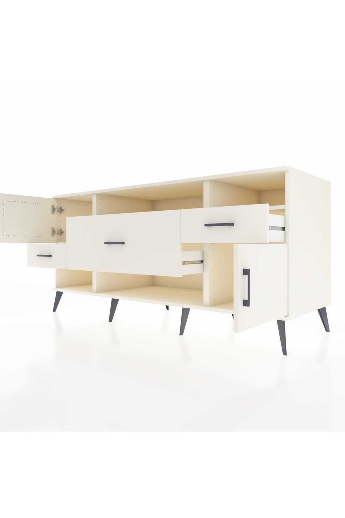 Kronos Konsol 3 Raflı 3 Çekmeceli 2 Kapaklı 176x59x83 - S610M024V04C