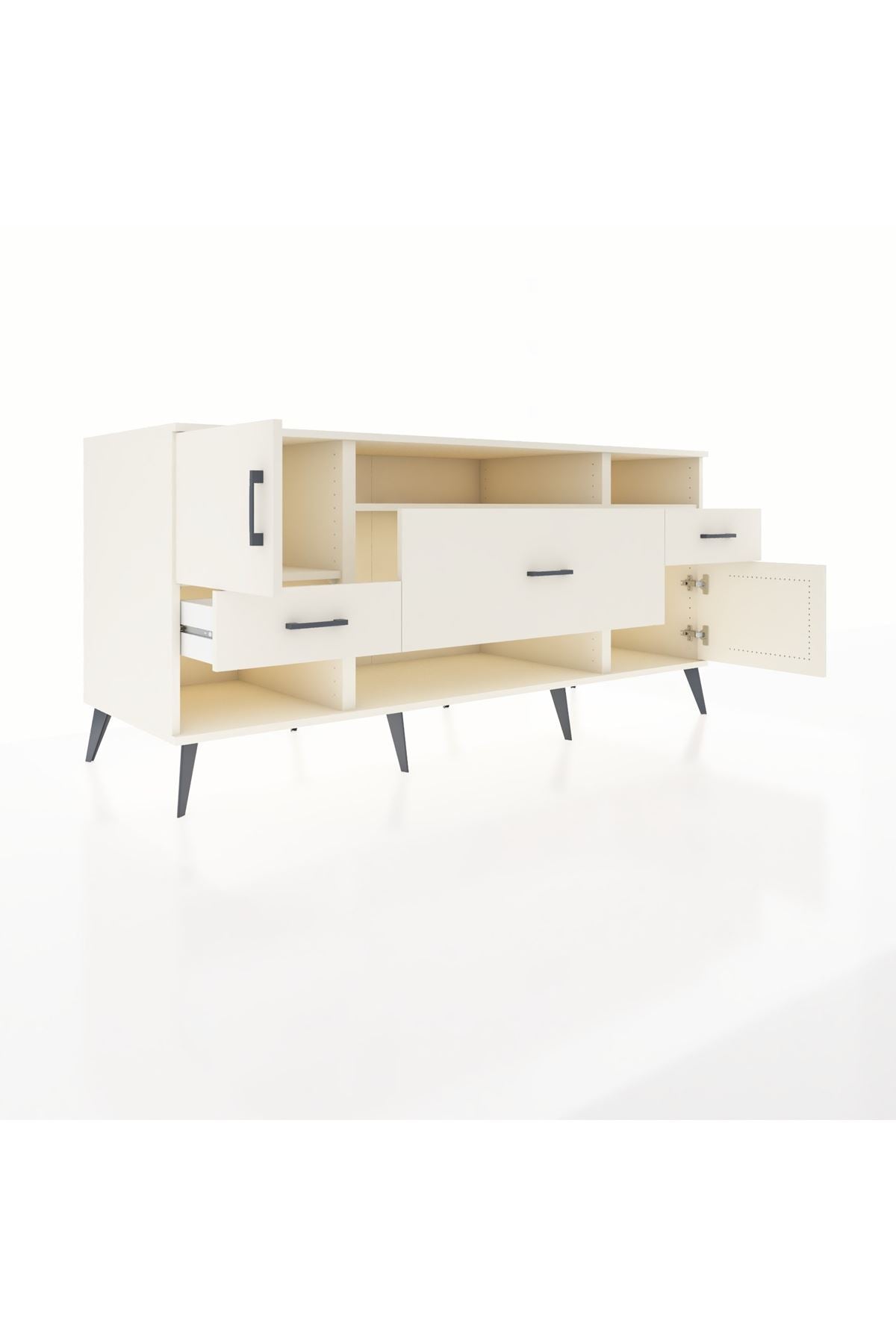 Kronos Konsol 3 Raflı 3 Çekmeceli 2 Kapaklı 176x59x83 - S610M024V04C