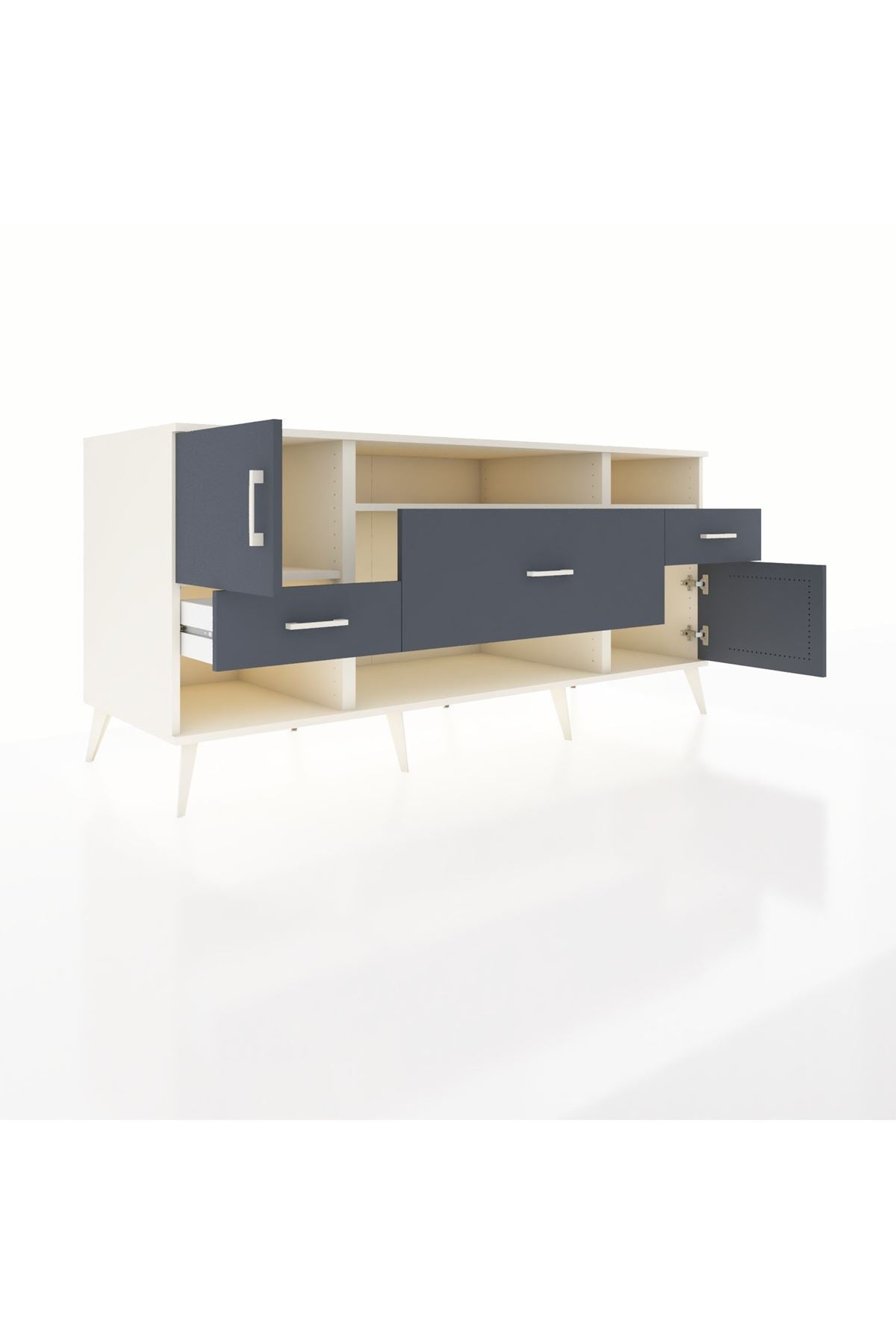 Kronos Konsol 3 Raflı 3 Çekmeceli 2 Kapaklı 176x59x83 - S610M024V08C