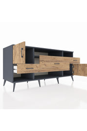 Kronos Konsol 3 Raflı 3 Çekmeceli 2 Kapaklı 176x59x83 - S610M024V12C