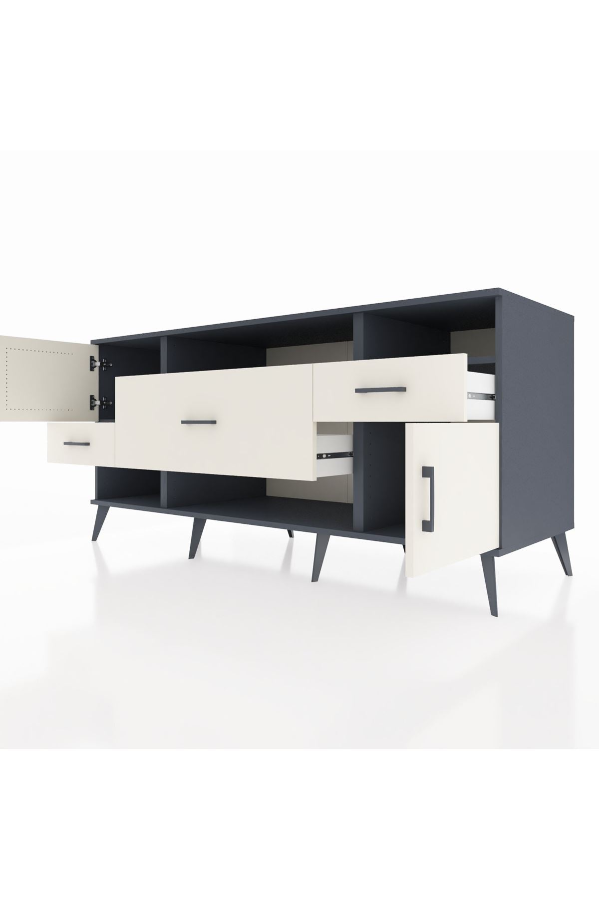 Kronos Konsol 3 Raflı 3 Çekmeceli 2 Kapaklı 176x59x83 - S610M024V13C