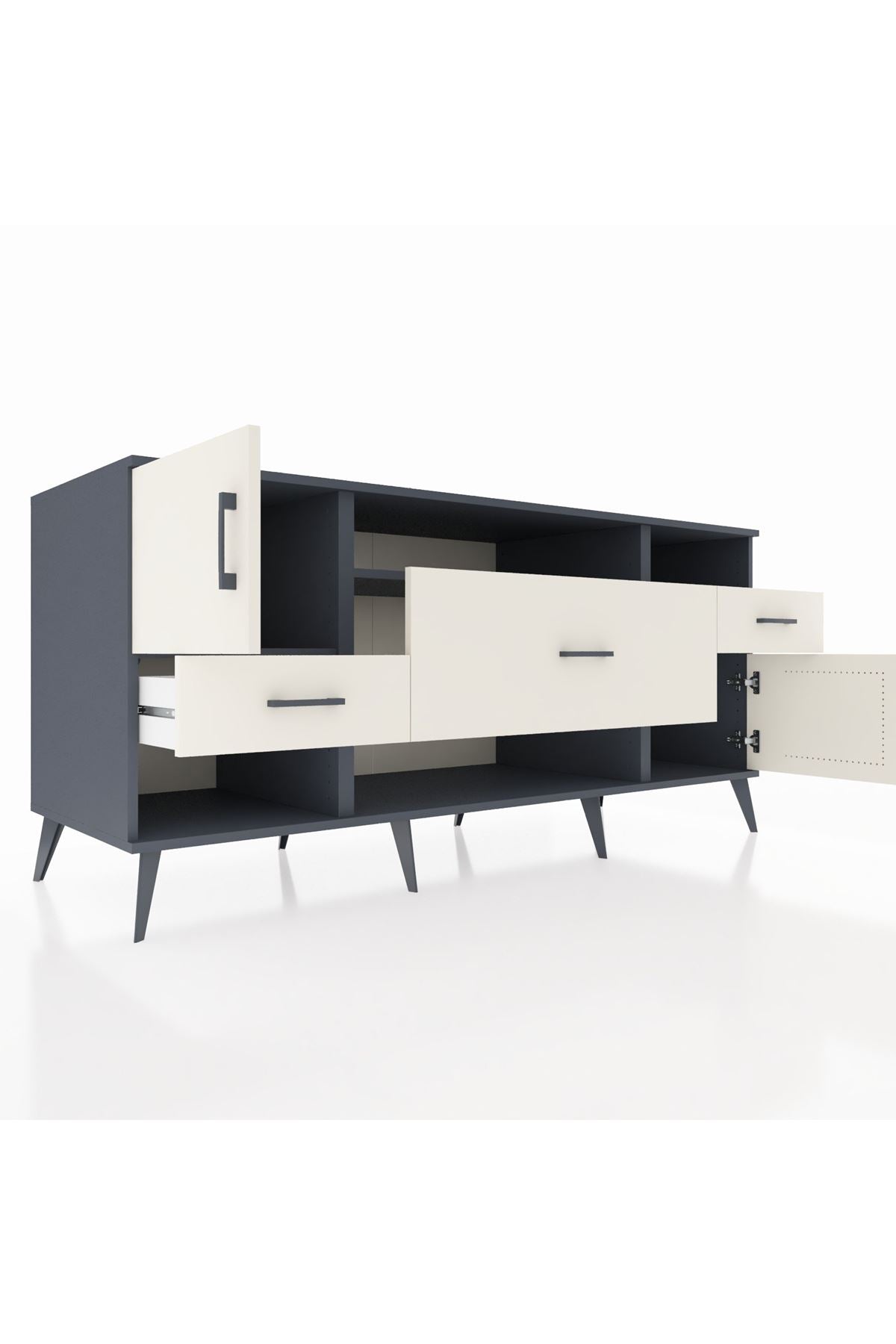 Kronos Konsol 3 Raflı 3 Çekmeceli 2 Kapaklı 176x59x83 - S610M024V13C