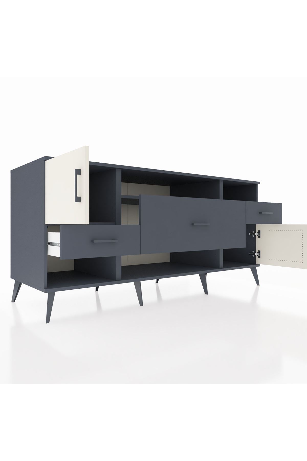 Kronos Konsol 3 Raflı 3 Çekmeceli 2 Kapaklı 176x59x83 - S610M024V14C