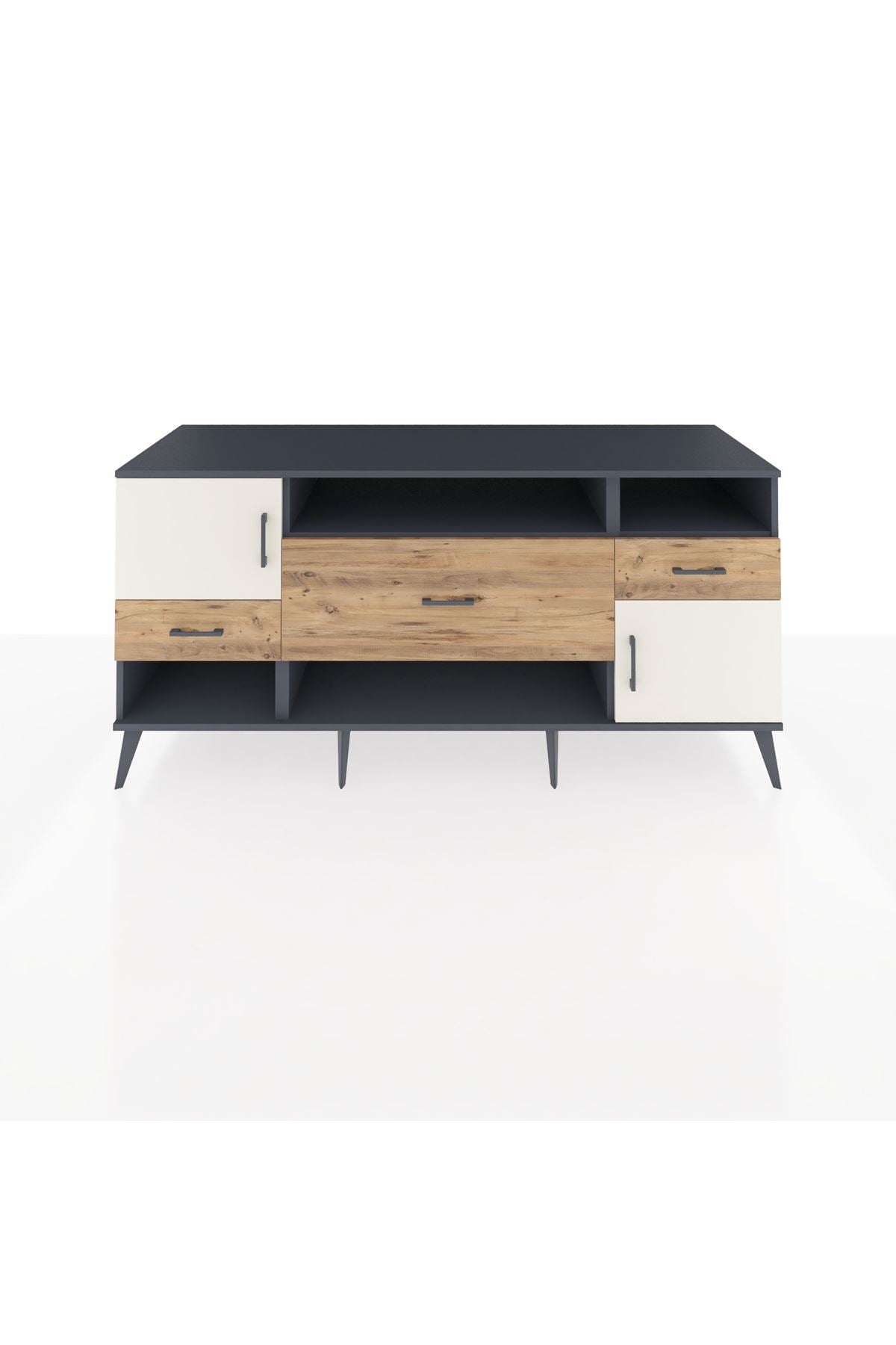 Kronos Konsol 3 Raflı 3 Çekmeceli 2 Kapaklı 176x59x83 - S610M024V15C