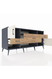 Kronos Konsol 3 Raflı 3 Çekmeceli 2 Kapaklı 176x59x83 - S610M024V15C