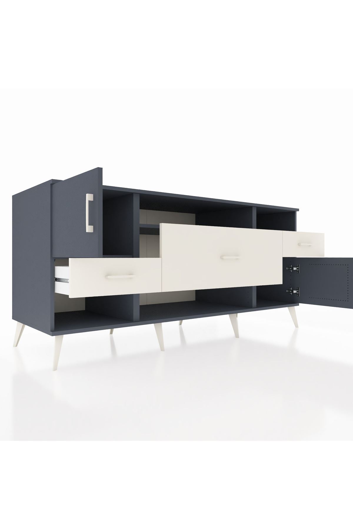 Kronos Konsol 3 Raflı 3 Çekmeceli 2 Kapaklı 176x59x83 - S610M024V16C