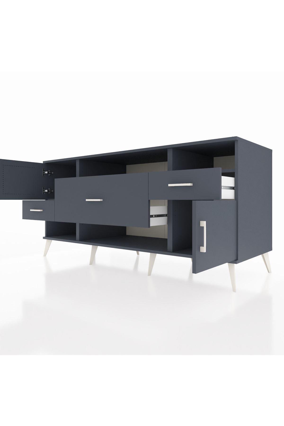 Kronos Konsol 3 Raflı 3 Çekmeceli 2 Kapaklı 176x59x83 - S610M024V17C