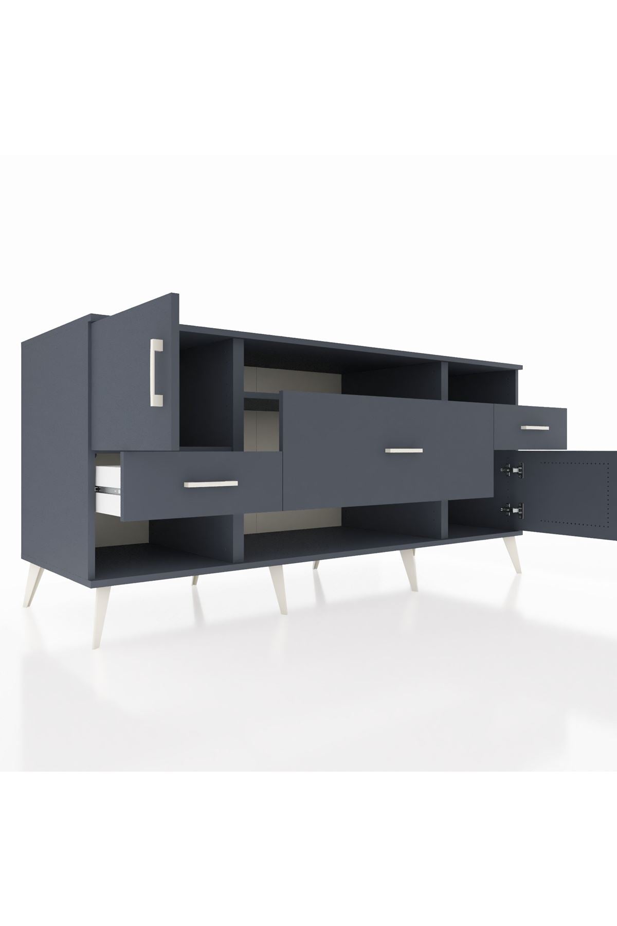 Kronos Konsol 3 Raflı 3 Çekmeceli 2 Kapaklı 176x59x83 - S610M024V17C