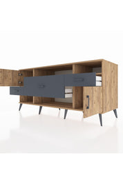 Kronos Konsol 3 Raflı 3 Çekmeceli 2 Kapaklı 176x59x83 - S610M024V20C