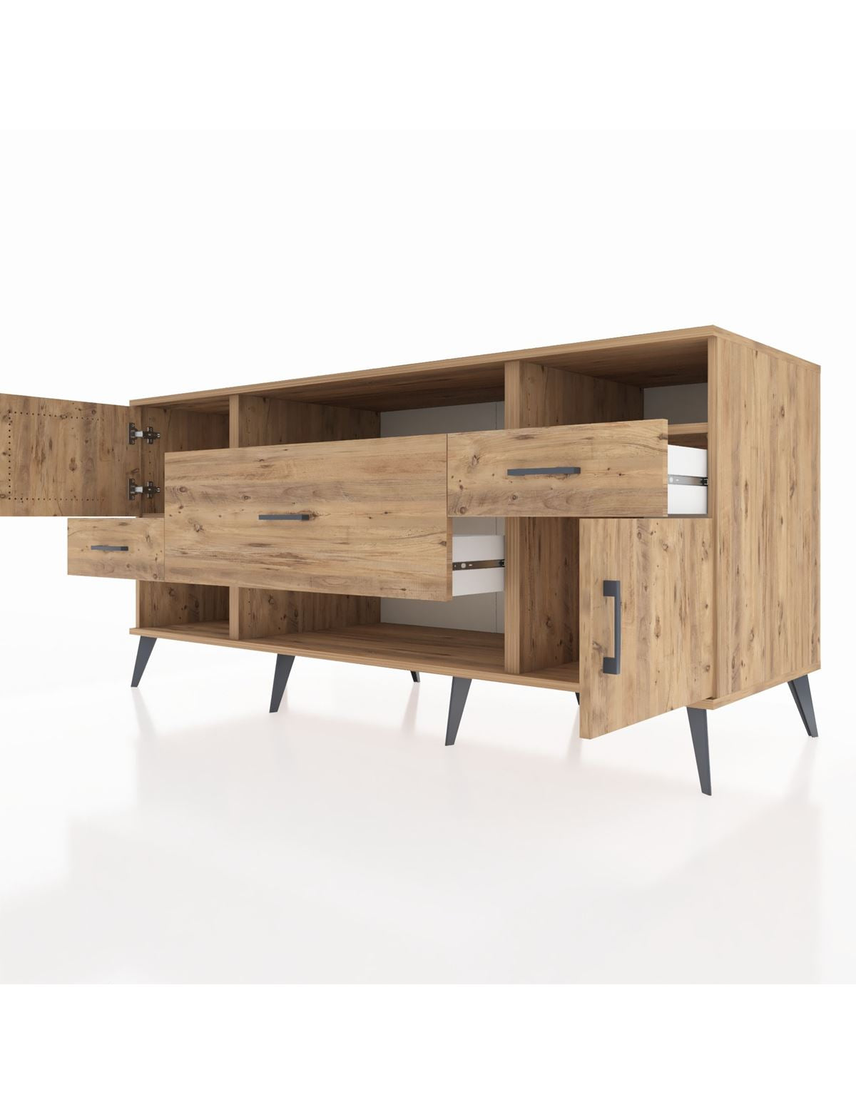 Kronos Konsol 3 Raflı 3 Çekmeceli 2 Kapaklı 176x59x83 - S610M024V21C