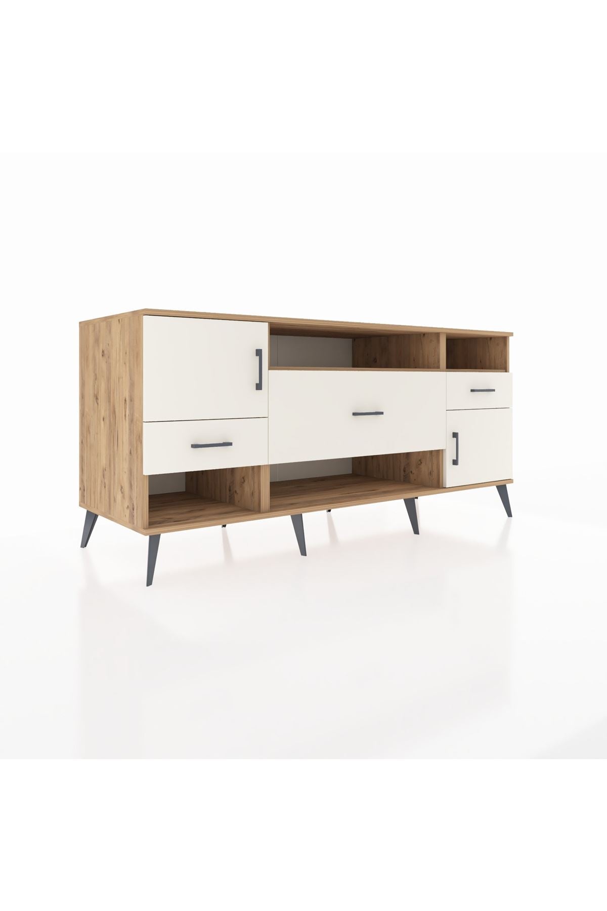 Kronos Konsol 3 Raflı 3 Çekmeceli 2 Kapaklı 176x59x83 - S610M024V22C