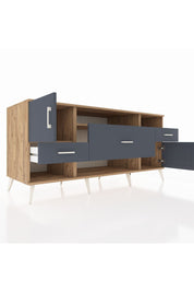 Kronos Konsol 3 Raflı 3 Çekmeceli 2 Kapaklı 176x59x83 - S610M024V26C