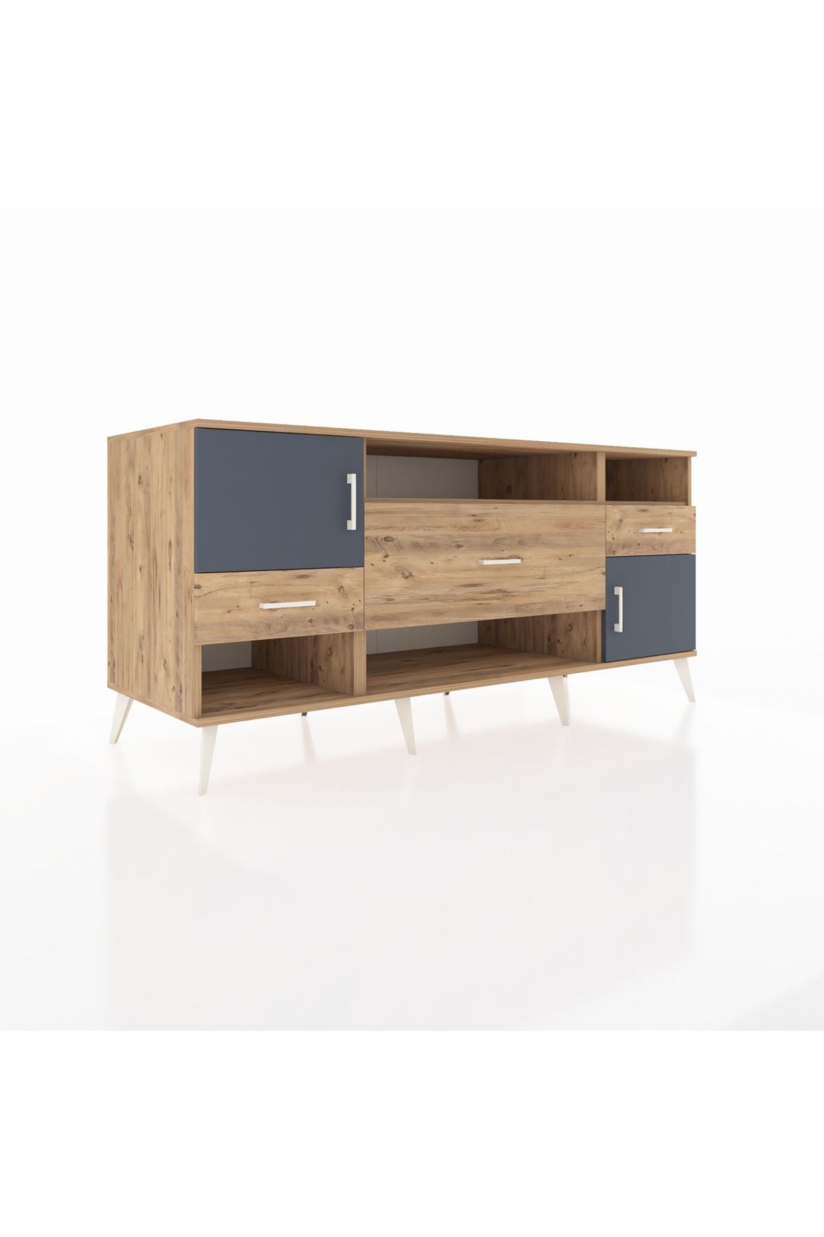 Kronos Konsol 3 Raflı 3 Çekmeceli 2 Kapaklı 176x59x83 - S610M024V27C